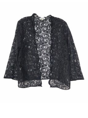 Calvin Klein Black Lace Shrug Sweater